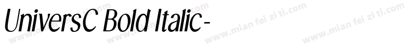 UniversC Bold Italic字体转换